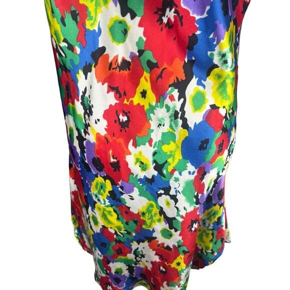 Saks Fifth Avenue Satin Floral Nightie Gown Short Medium Summer - Picture 3 of 6